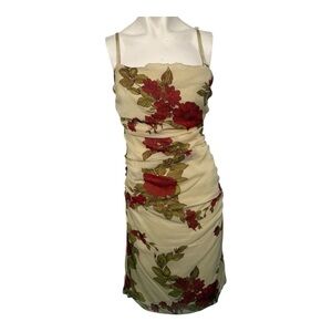 Dolce & Gabbana Archival Vintage Red Floral Midi Dress